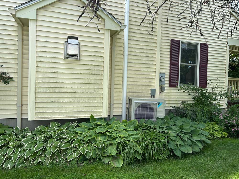 Light yellow house exterior