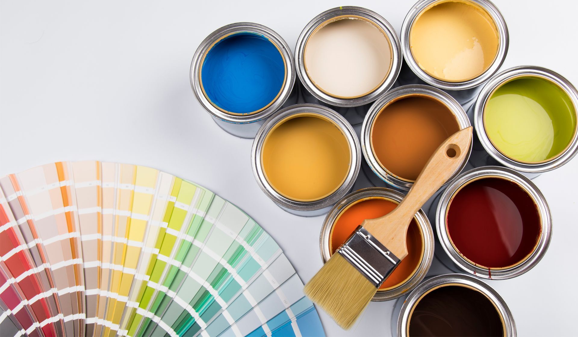 Paint Buckets and Brush