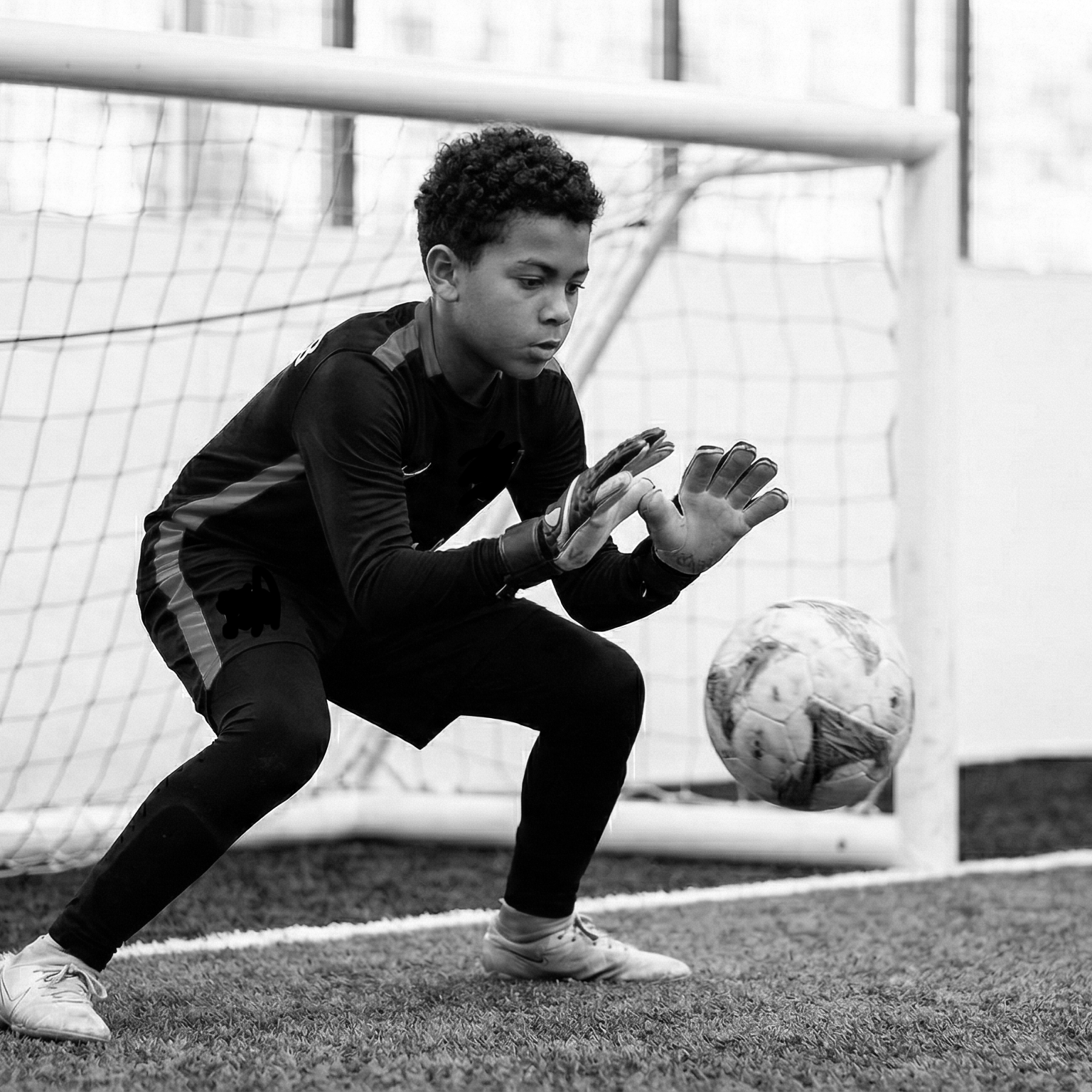 The goalkeeper lab handling and position training during The Control Lab