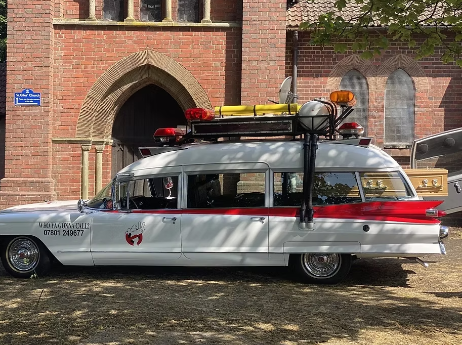 ghostbusters funeral hearse