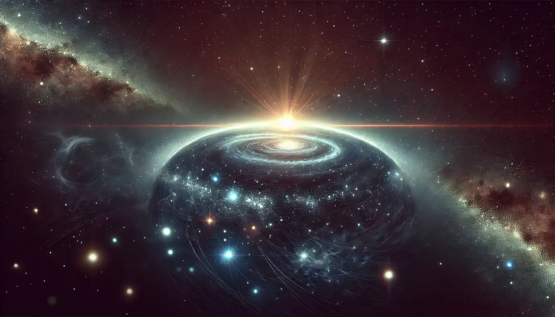 Tidiga galaxkluster formas genom gravitation.