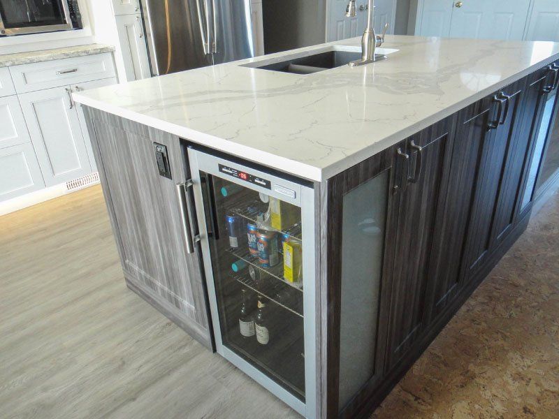 Island with Mini-Fridge