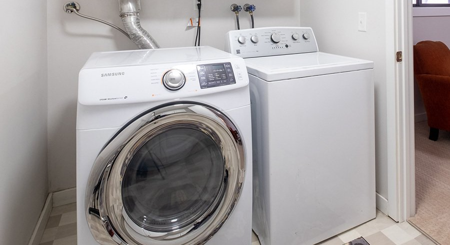 washer and dryer with dryer vent in Grand Rapids, MI home