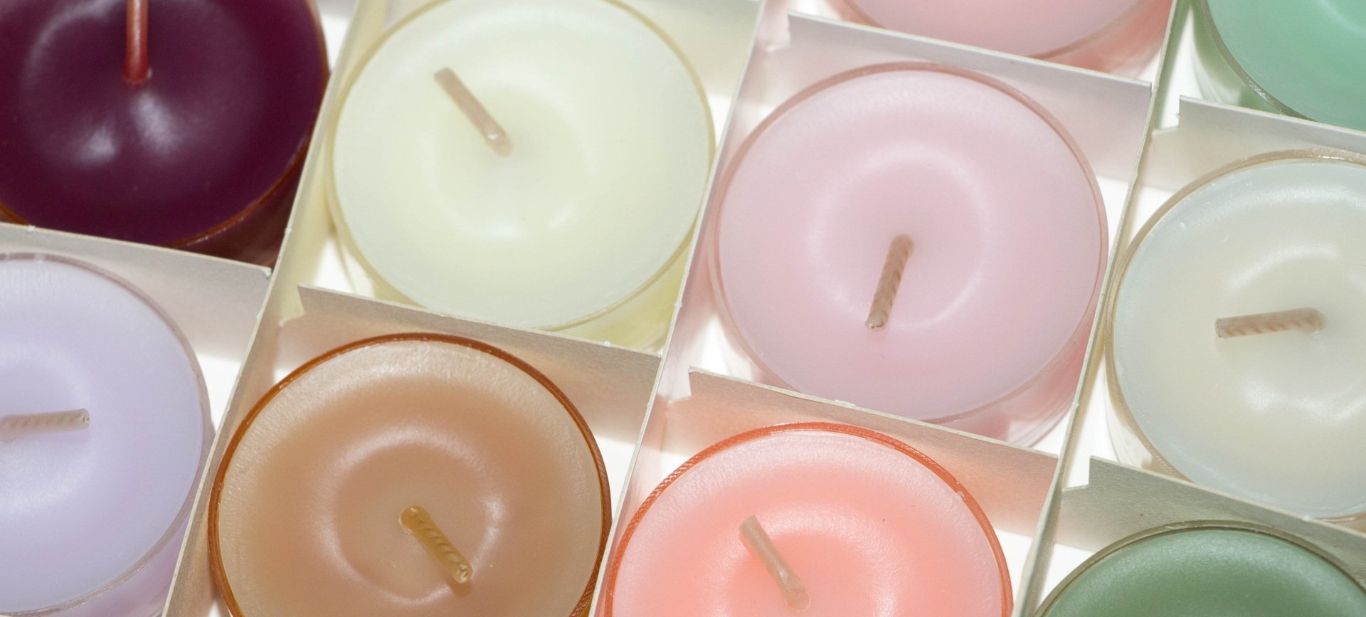 tealight candles in a variety of colors