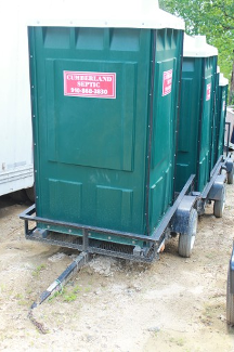 Portable Toilets W/ Trailer | Fayetteville, NC | Cumberland Septic Services Inc.
