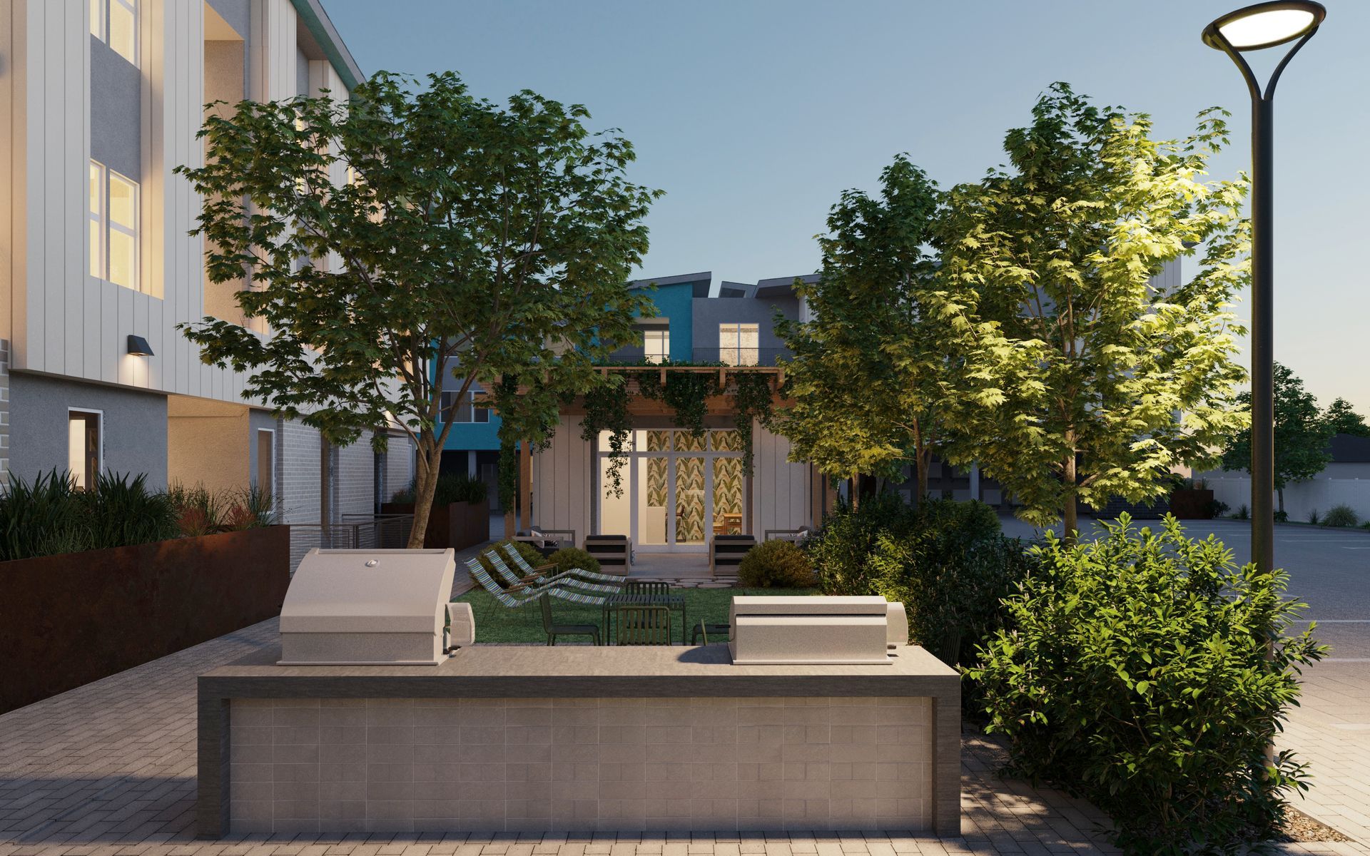 Rendering of the community grills