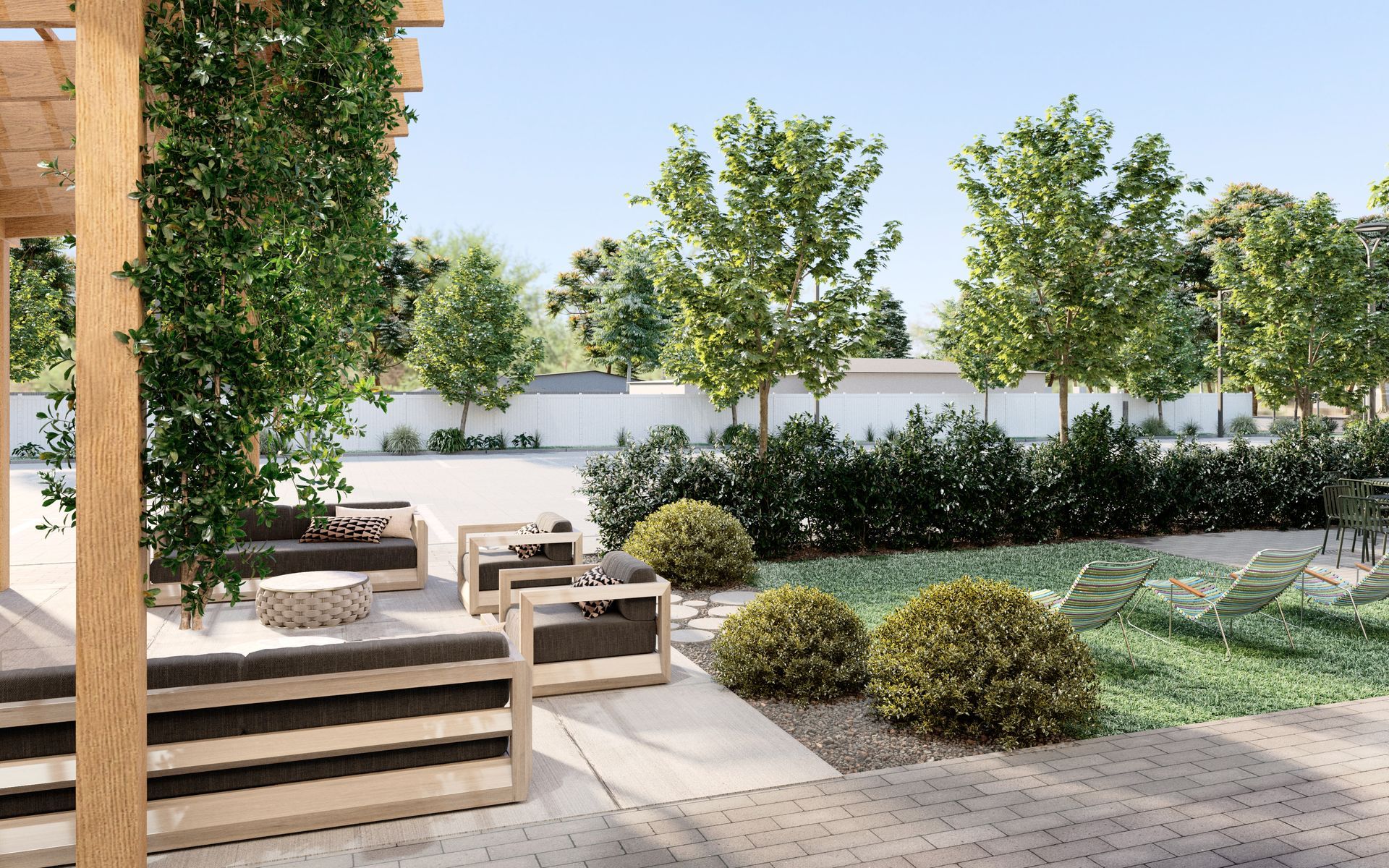 Rendering of the courtyard for the community