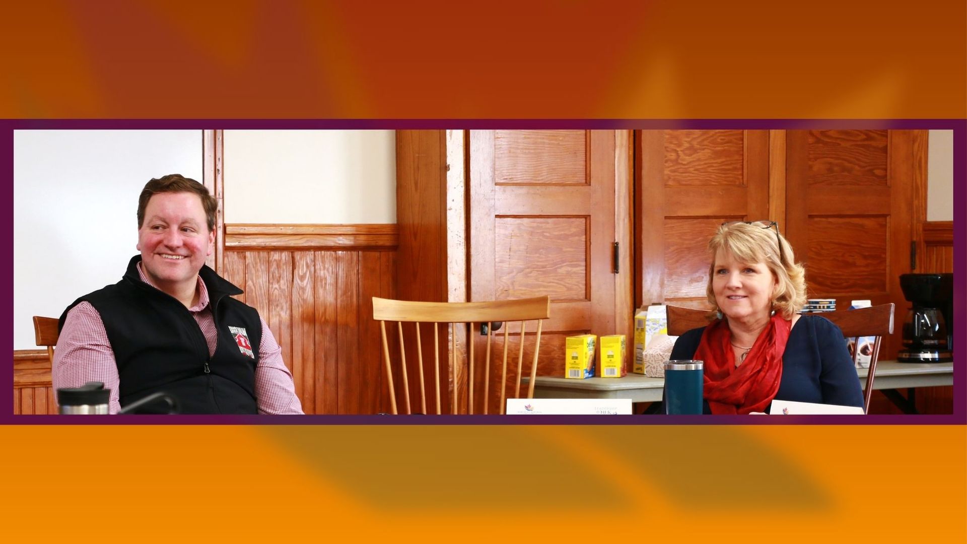 Leadership NEK speaker Vermont Treasurer Mike Pieciak and Cynthia Stuart Consulting