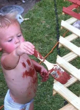 Lane Helping Paint Lattice