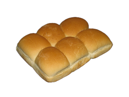 A bunch of rolls on a white background