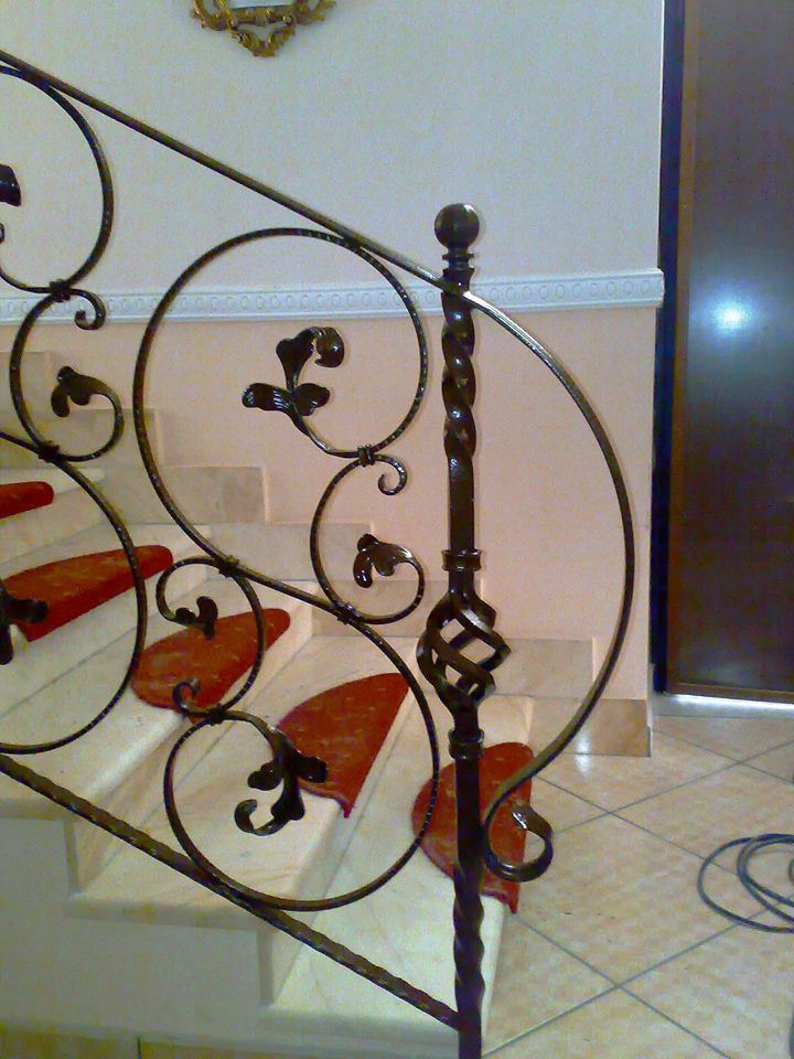 parapetto artistico per scale interne