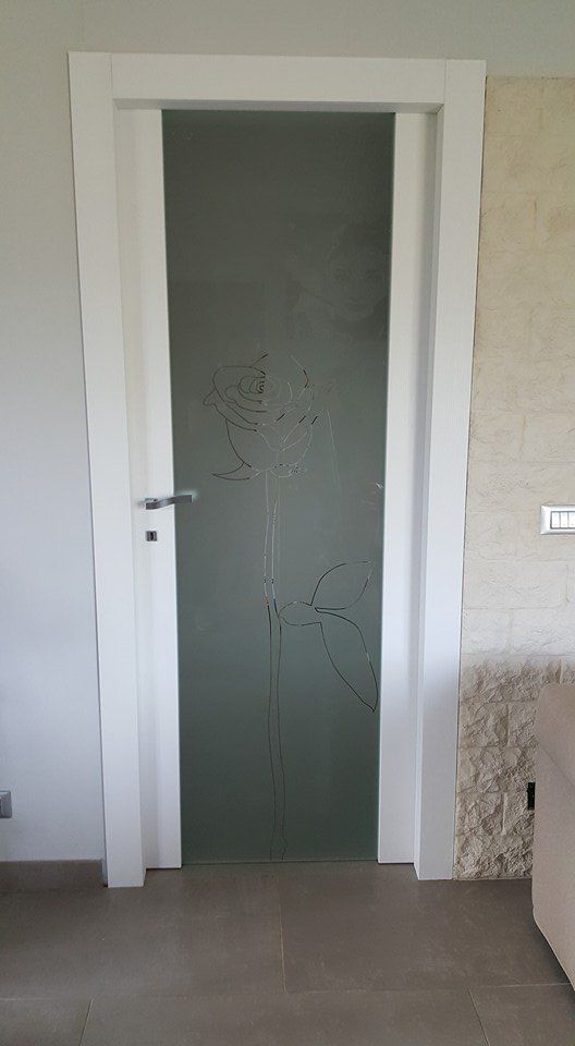 porta per interni verde