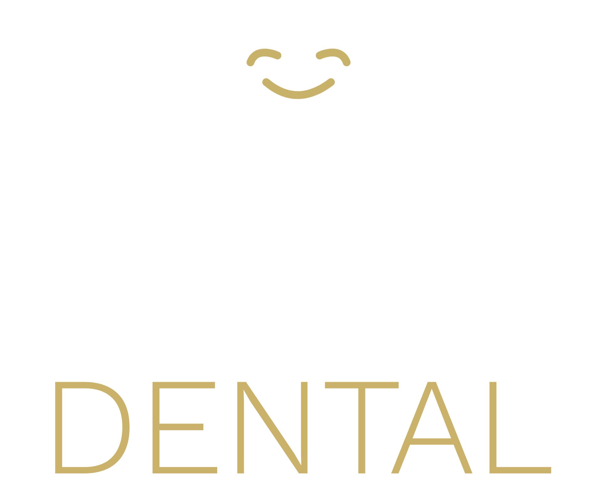 a logo for a dental office with a smiling face and the word dental .