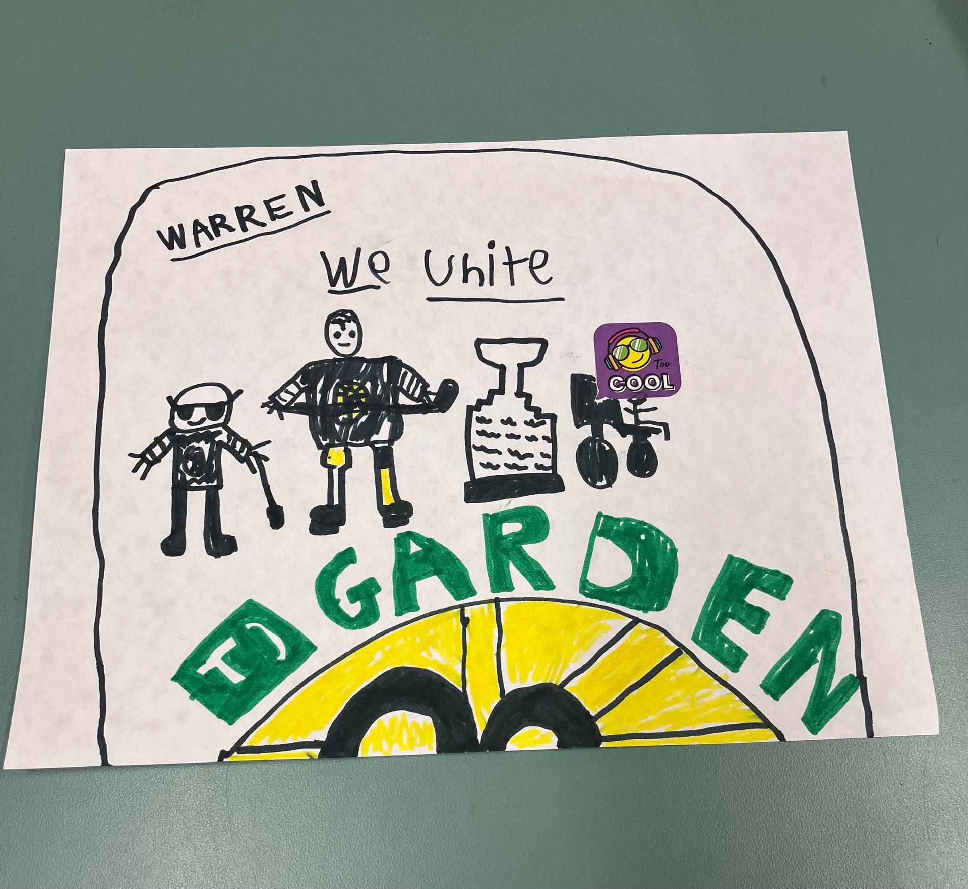 A child 's drawing of a garden with warren written on it for inspiration and art
