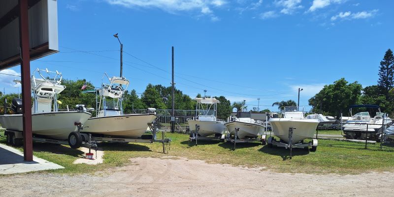 Boats that were just repaired at Gregor's Marine