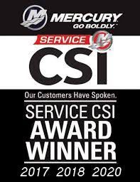 Gregor's Marine has won Mercury's Service CSI award for the years 2017, 2018 and 2020.