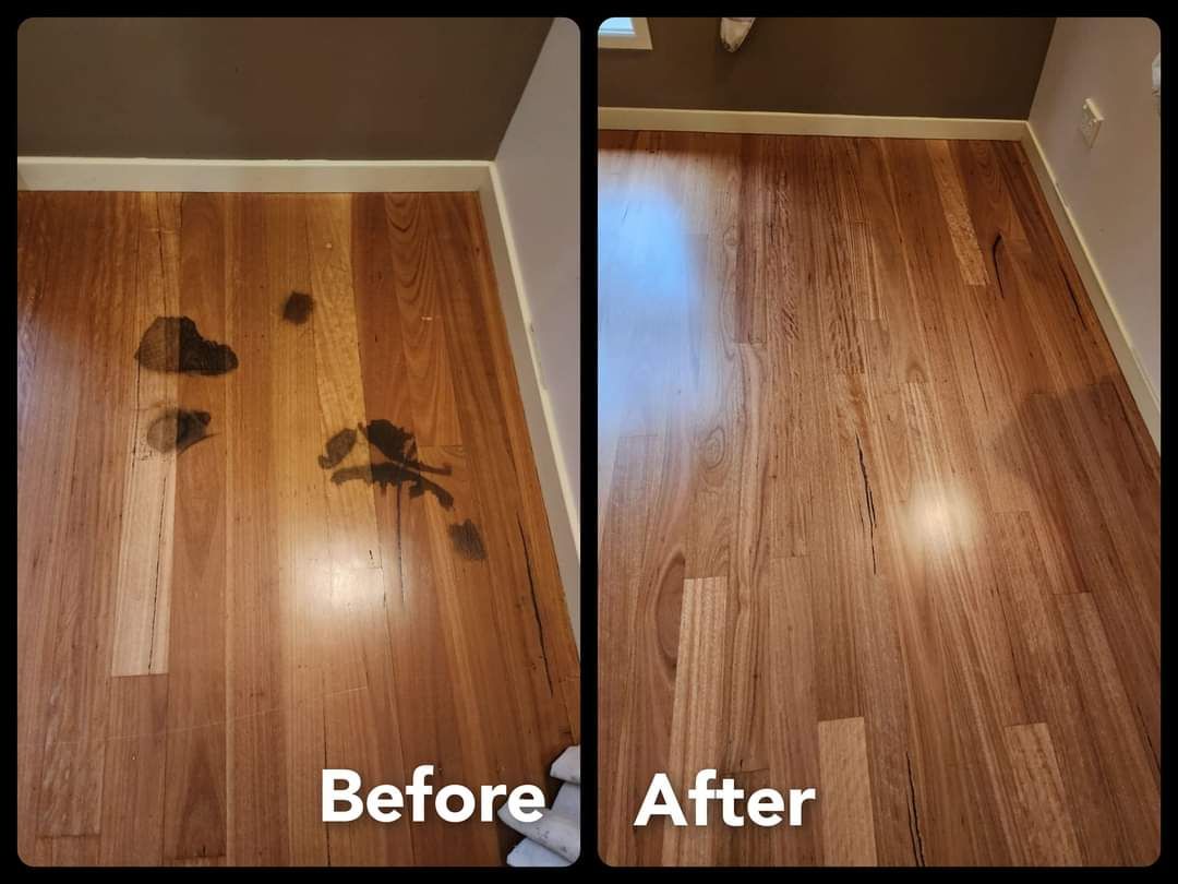 Before & After of Wooden Floor Restoration — Kyall Chalker Floor Sanding & Polishing In North Haven, NSW