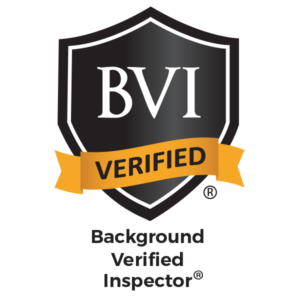 A logo for BVI background verified inspector
