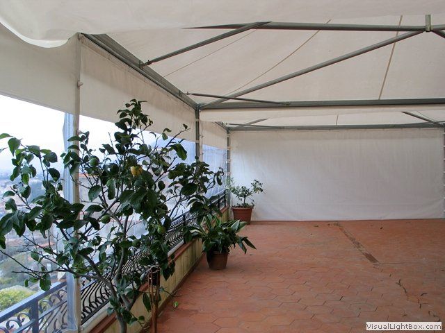 terrazza con tenda