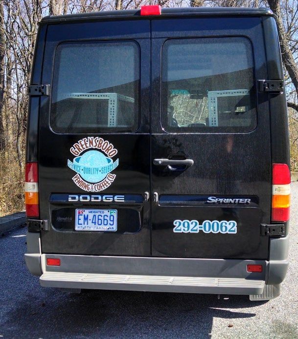 Back of Greensboro Van — High Point, NC — C & R Graphics