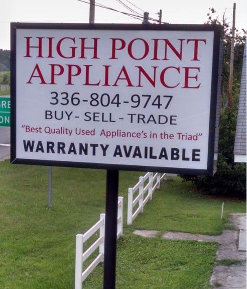 High Point Appliance Sign — High Point, NC — C & R Graphics