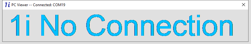 A computer screen shows that there is no connection