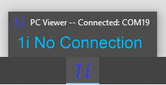 A sign that says ' pc viewer connected com 19 1i no connection '