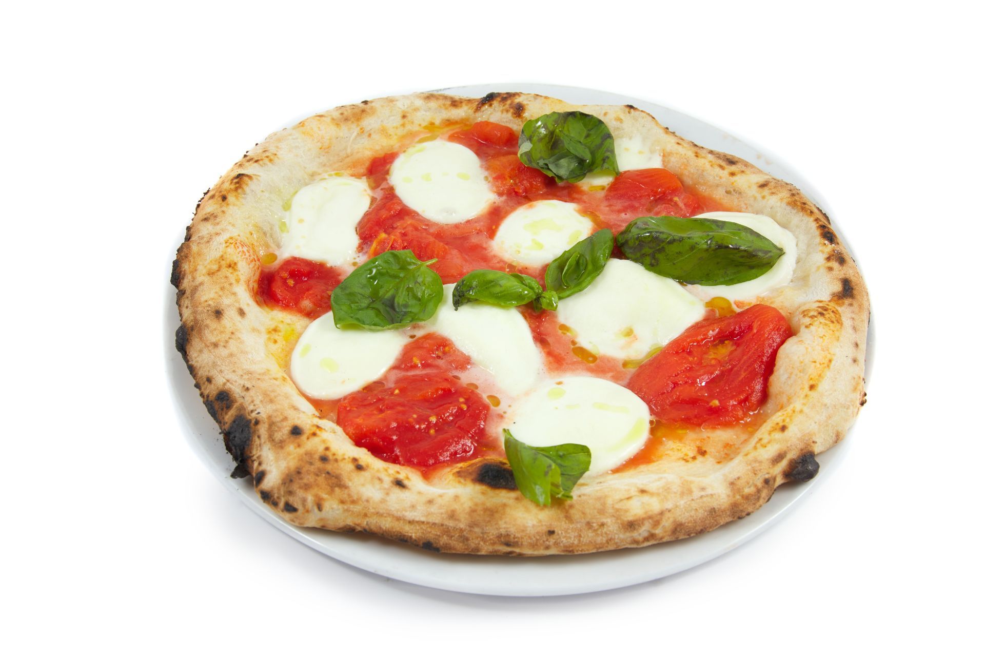 Pizza margherita con pomodoro San Marzano e mozzarella di bufala.