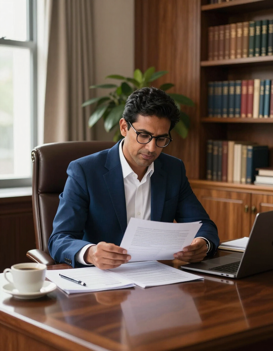 A confident professional preparing for a career opportunity