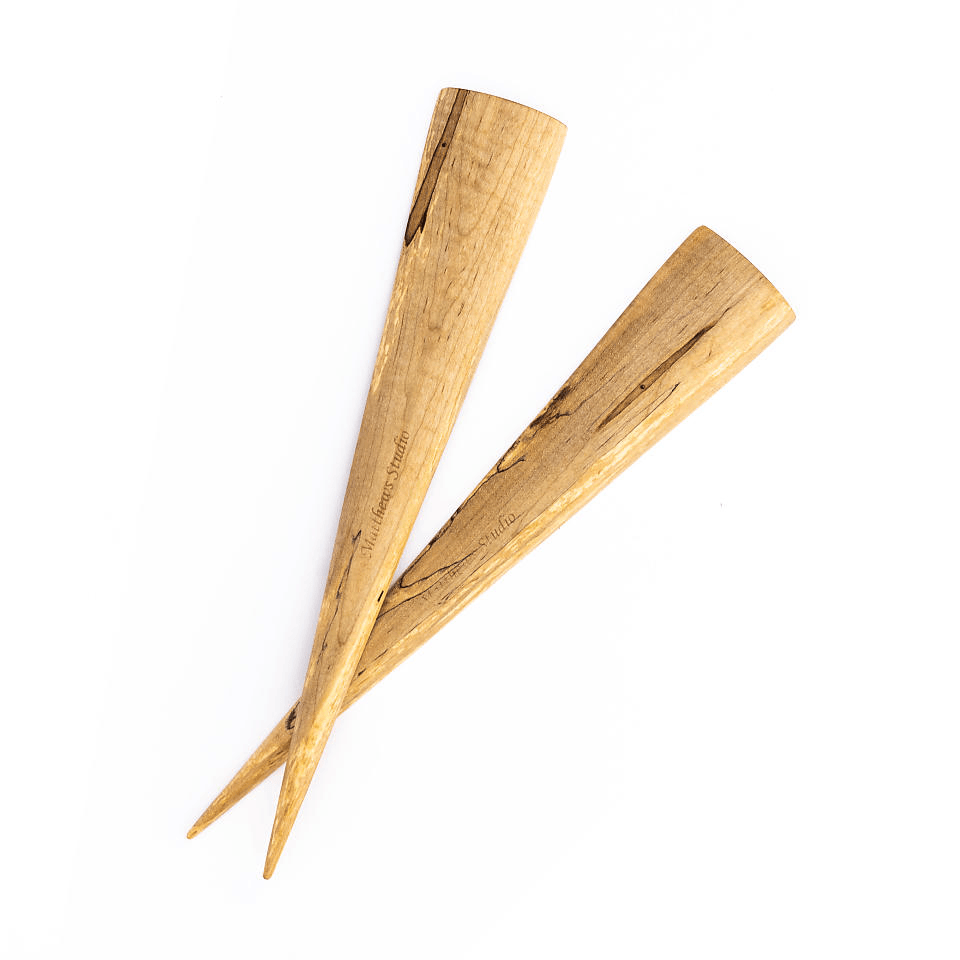 hand carved salad utensils