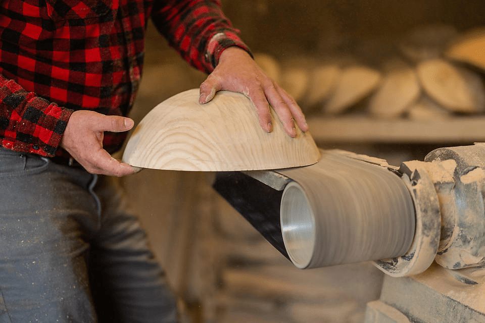 Matthews Studio hand carving wood bowl