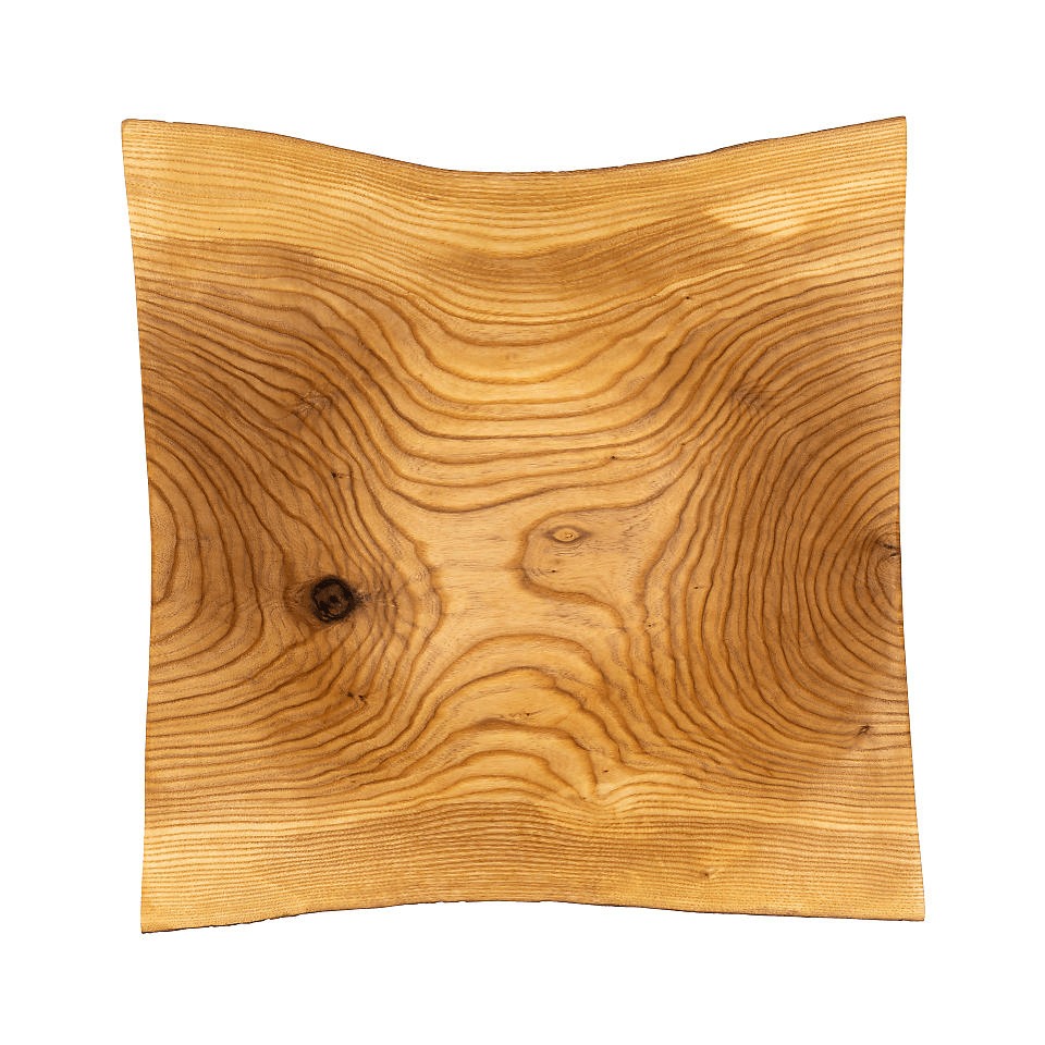 square wooden bowl carved by Matthews Studio