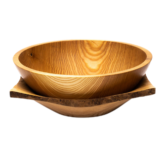 large carved wood bowl