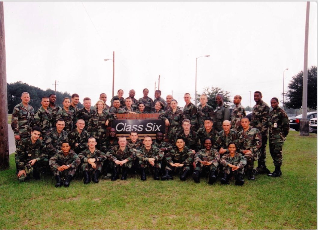 Lamont with his team in the military