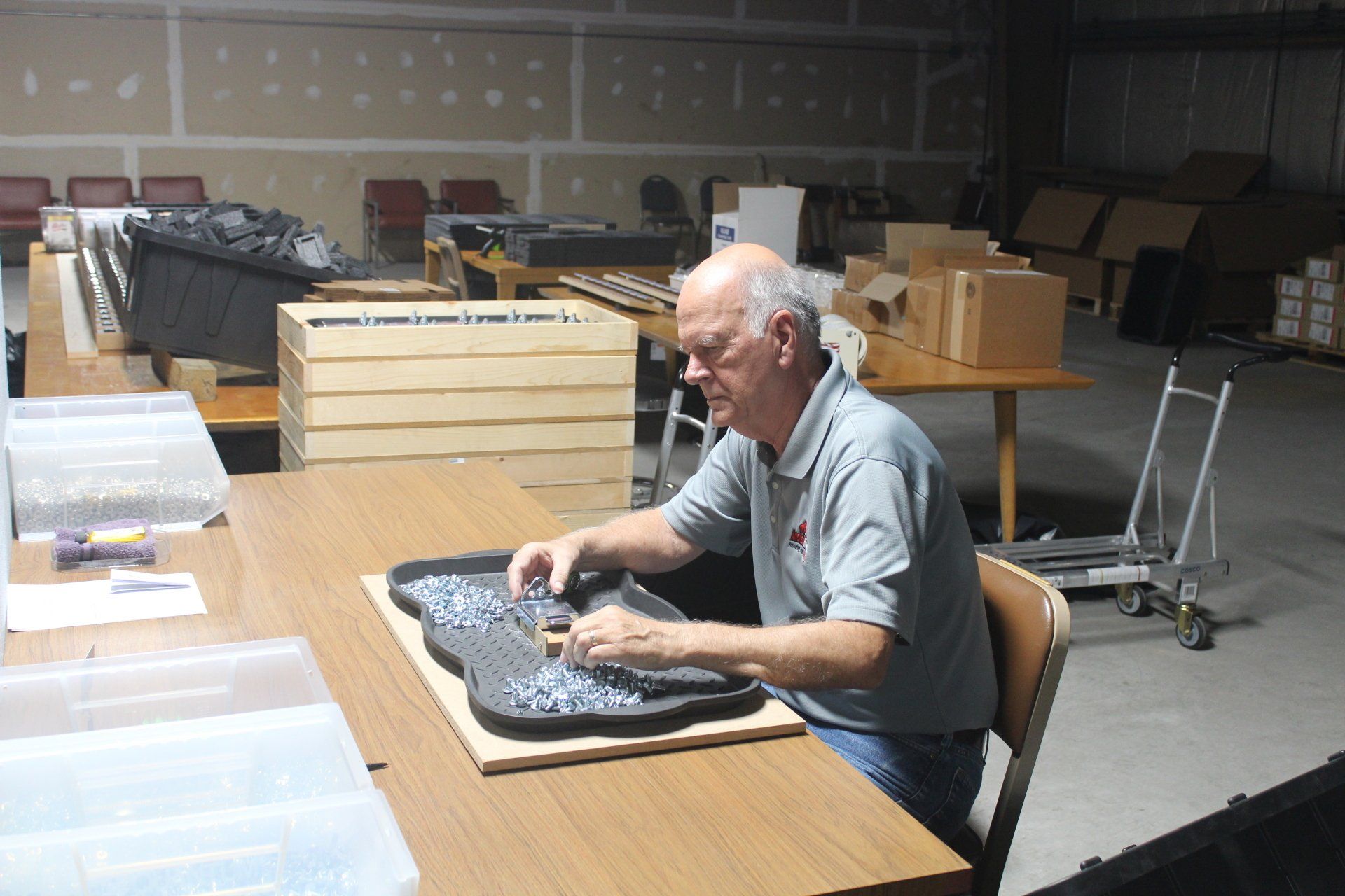 Frank at work at Anchor Hog, Inc.