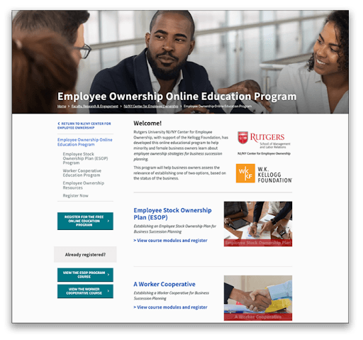 Employee Ownership Online Education Program