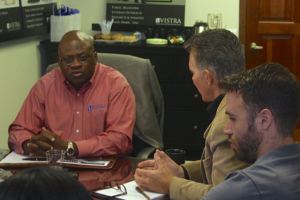 Brian At Work with Team