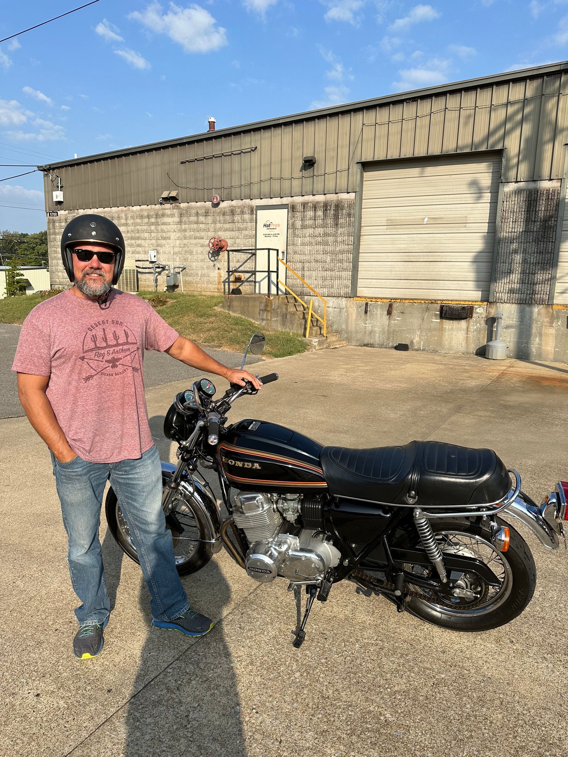 Josh Dowden with motor bike