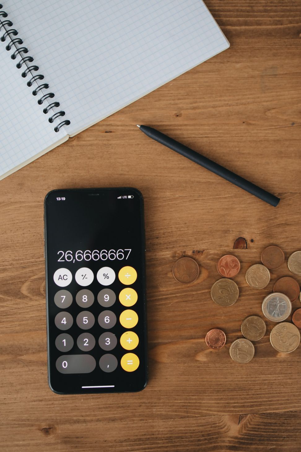 Smart Phone With Calculator App and Coins — Local Finance Brokers In North Mackay, QLD