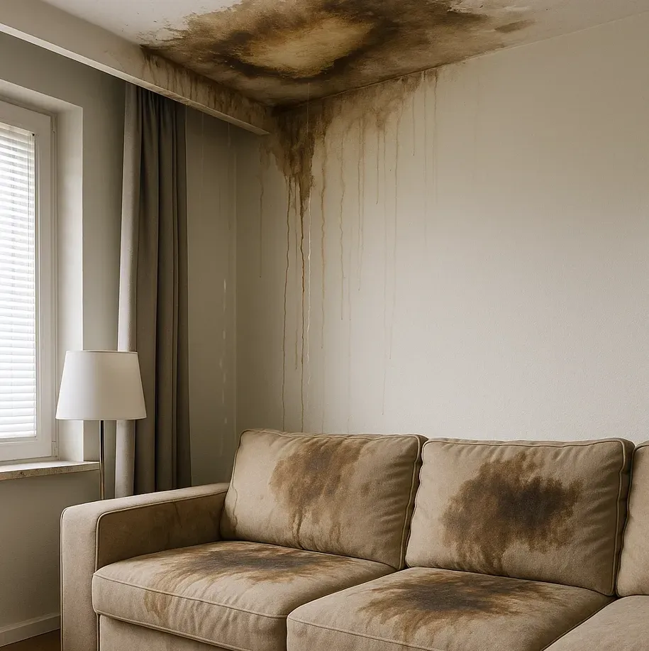 water damage in ceiling in a home within pheonix arizona