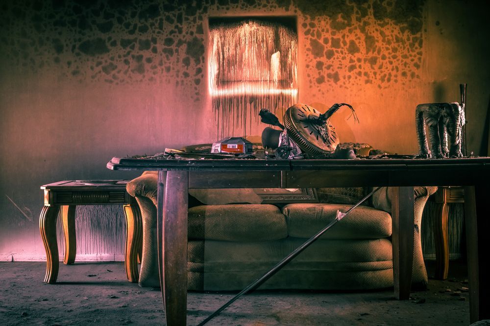 an image of fire damage within a home