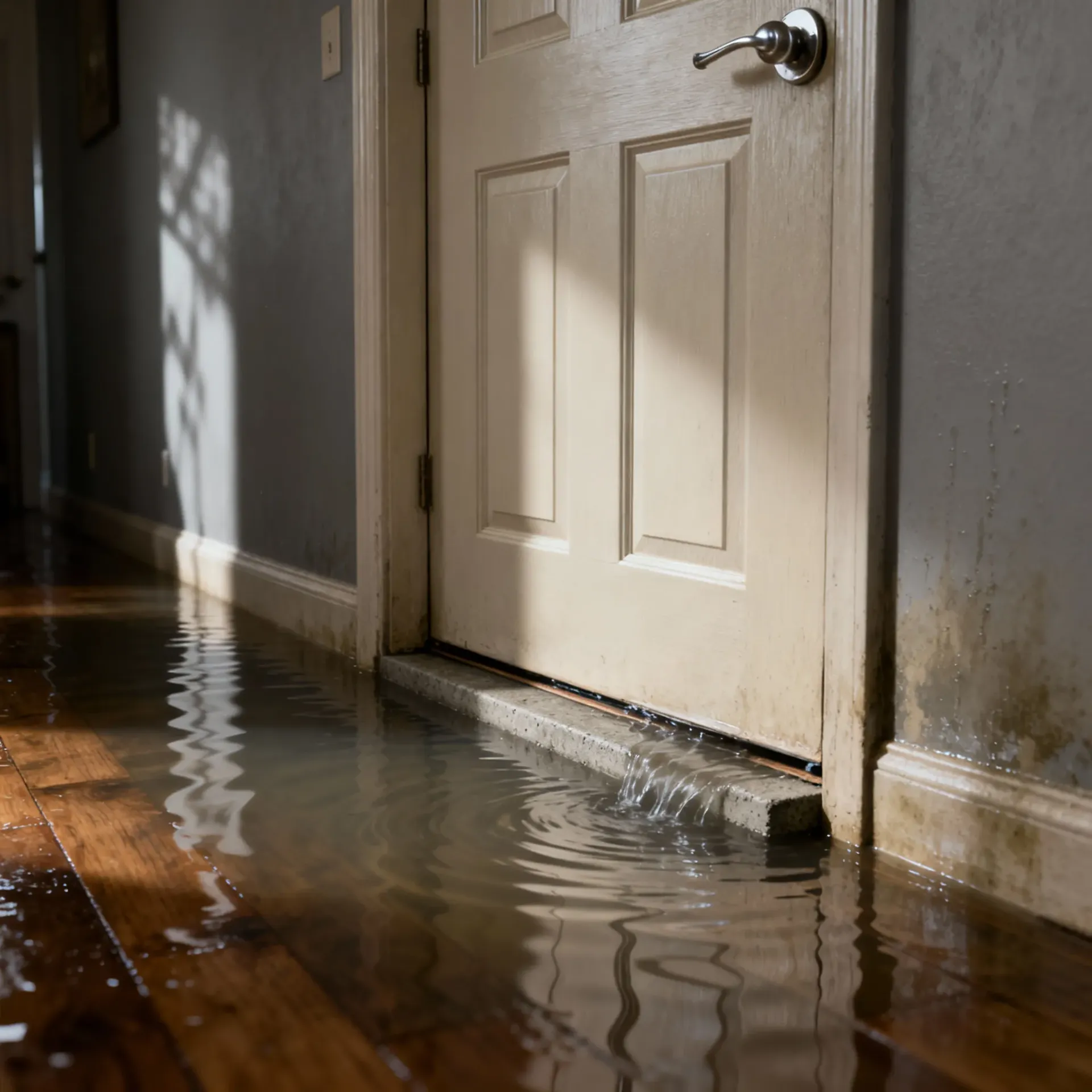 flood water from a monsoon entering home in arizona