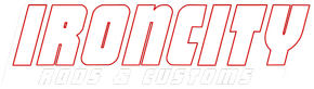 Bold red outlined &ldquo;IRONCITY&rdquo; logo on a white background