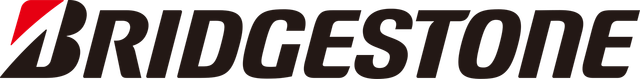 A close up of the bridgestone logo on a white background