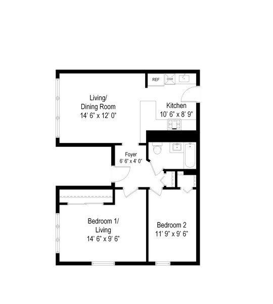Two Bedroom Floorplan and images
