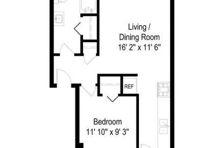 One Bedroom B, Floorplan and Photos