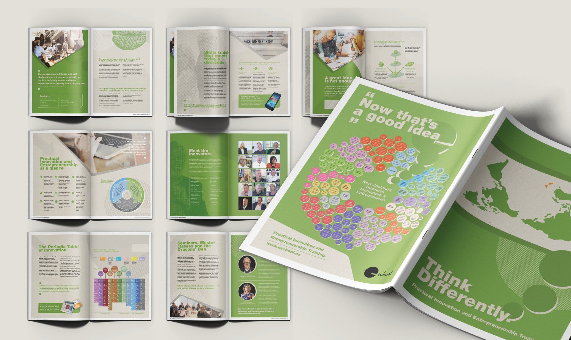 copywriting for e-school course brochure