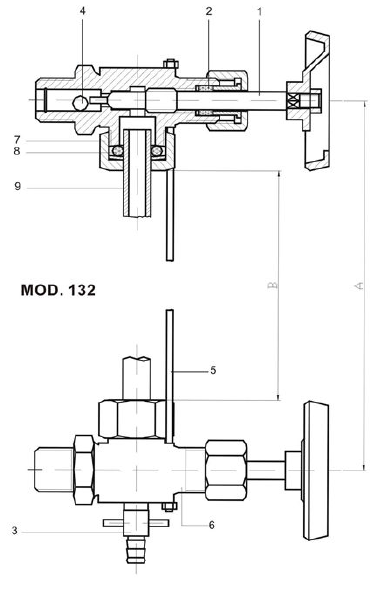 INDICADOR DE NIVEL TUBULAR TIPO AMERICANO MODELO 125 (BCE) Y MODELO 132 (INOX o AºCº)