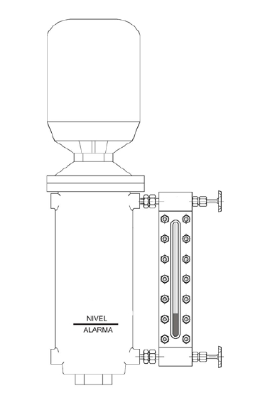 Indicador visual de nivel para control magnético de nivel para calderas MODELO RM