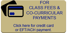 A button that says for class fees and co-curricular payments